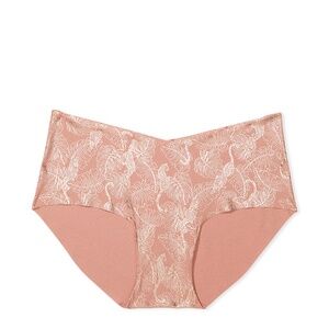 Victoria's Secret No Show Hiphugger Panty  Rose Blush Leopards XLNEW
